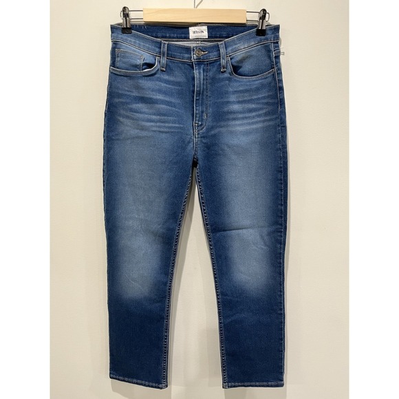 New Hudson Women's Blair Yessenia High Rise Straight Cropped Jean Blue Sz 28 - Picture 3 of 7